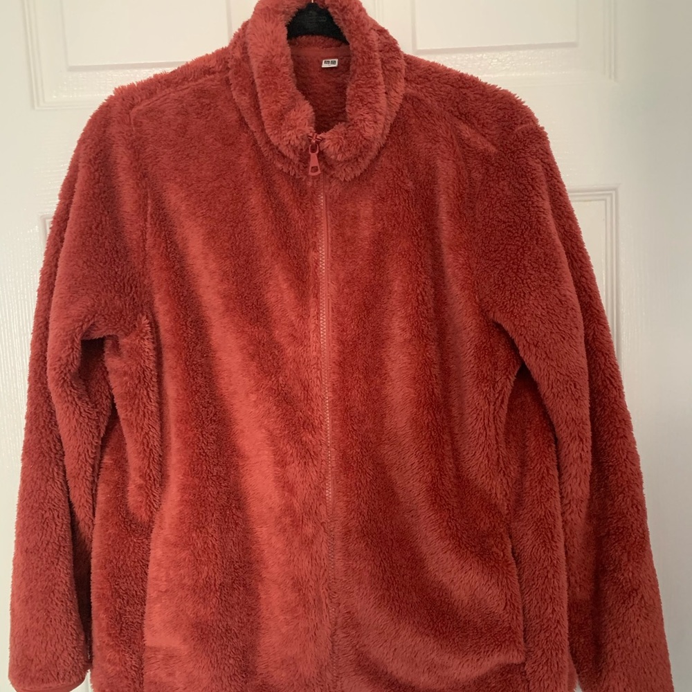 Woman’s Fluffy Yarn Fleece Jacket